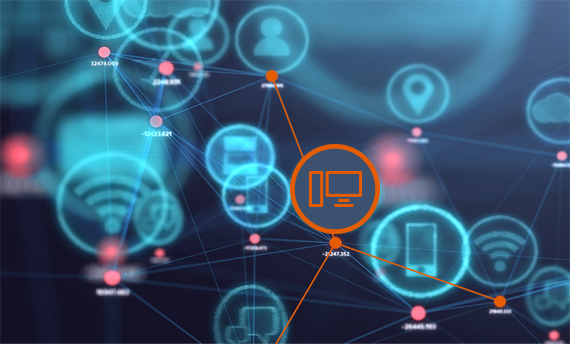 network adaptors and integrators connected icons