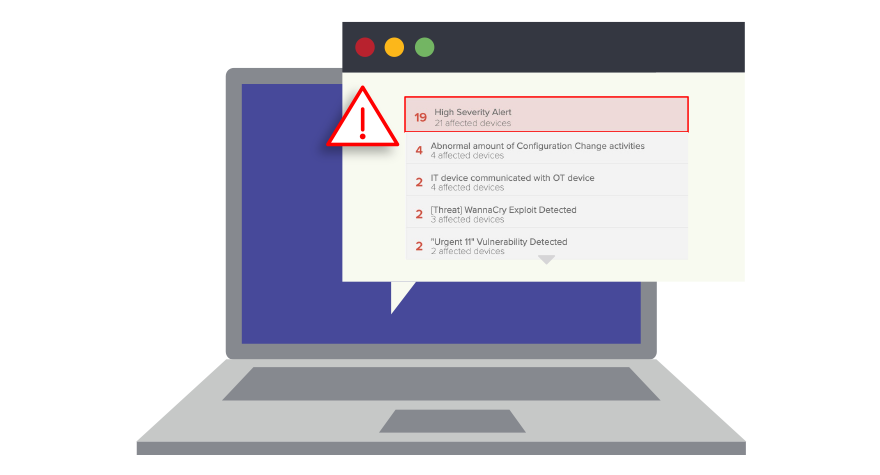 laptop ticketing and incident response illustration