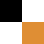 double corner black and orange squares